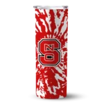 customized-nc-state-wolfpack-metallic-grid-red-skinny-tumbler-best-selling.webp