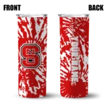 customized-nc-state-wolfpack-metallic-grid-red-skinny-tumbler-best-selling.webp