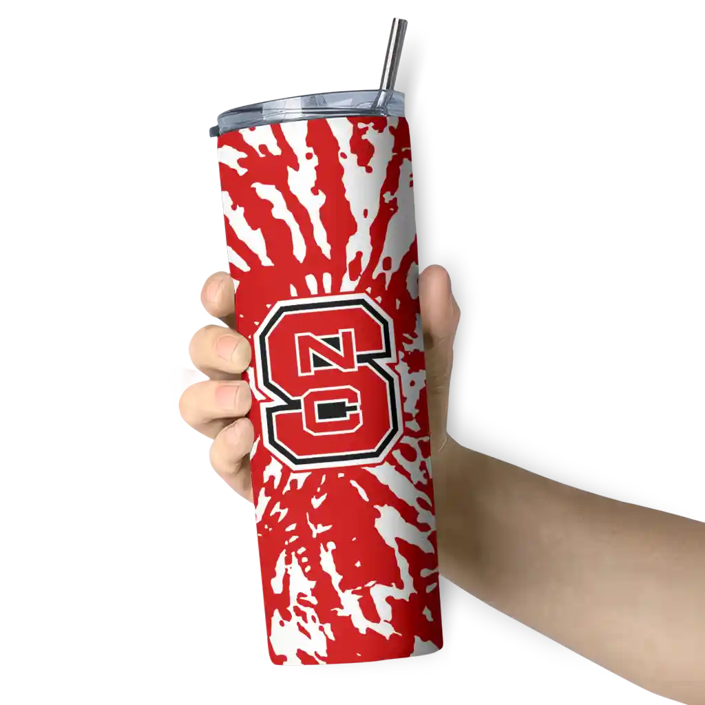 customized-nc-state-wolfpack-metallic-grid-red-skinny-tumbler-premium-grade.webp