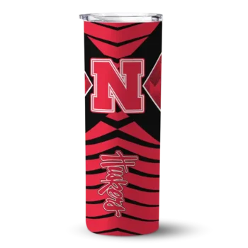 Customized Nebraska Cornhuskers Camo Texture Red Skinny Tumbler