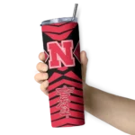 customized-nebraska-cornhuskers-camo-texture-red-skinny-tumbler-best-selling.webp