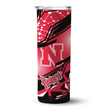 Customized Nebraska Cornhuskers Helmet Clash Red Skinny Tumbler