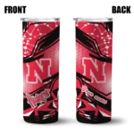 customized-nebraska-cornhuskers-helmet-clash-red-skinny-tumbler-best-selling.webp