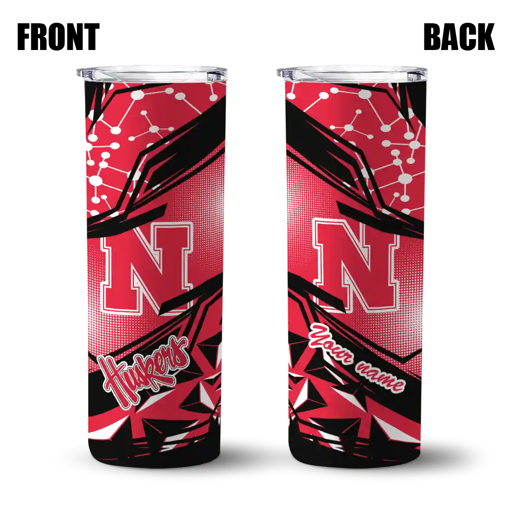 customized-nebraska-cornhuskers-helmet-clash-red-skinny-tumbler-fashion-forward.webp