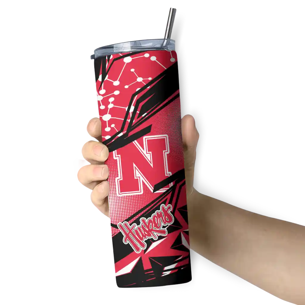 customized-nebraska-cornhuskers-helmet-clash-red-skinny-tumbler-premium-grade.webp