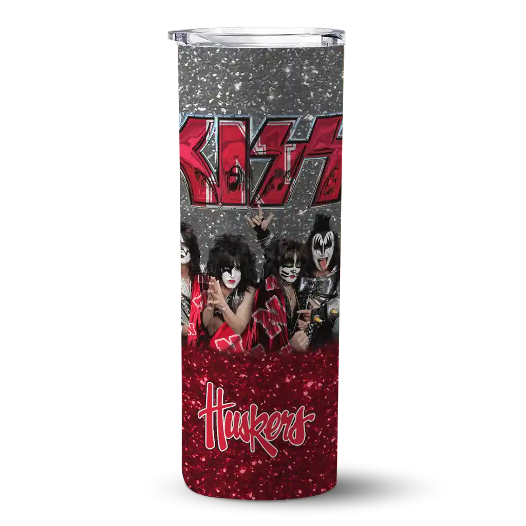 customized-nebraska-cornhuskers-kiss-band-black-skinny-tumbler-best-selling.webp customized nebraska cornhuskers kiss band black skinny tumbler best selling