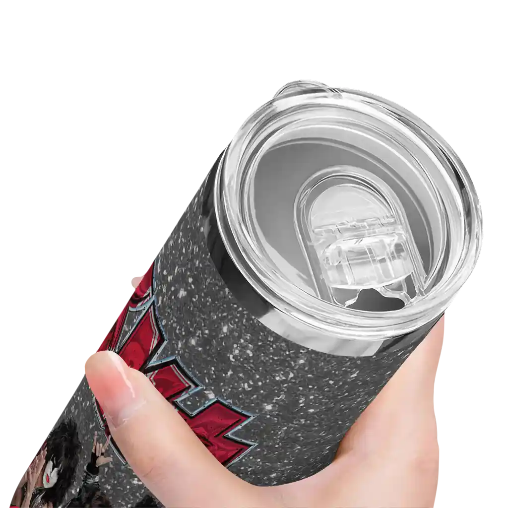 customized-nebraska-cornhuskers-kiss-band-black-skinny-tumbler-high-quality.webp