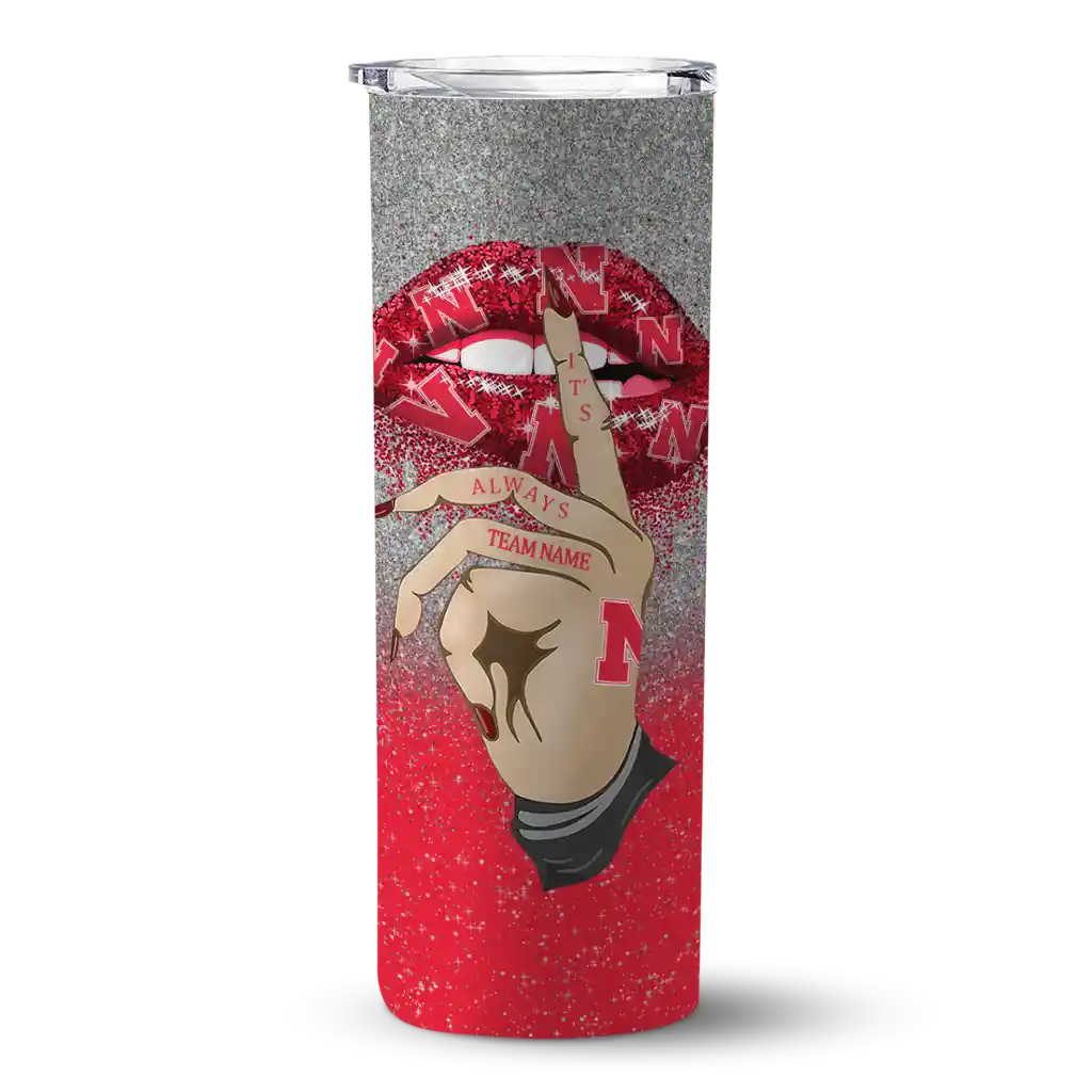 customized-nebraska-cornhuskers-sparkle-lips-red-skinny-tumbler-best-selling.webp customized nebraska cornhuskers sparkle lips red skinny tumbler best selling