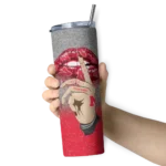 customized-nebraska-cornhuskers-sparkle-lips-red-skinny-tumbler-best-selling-1.webp