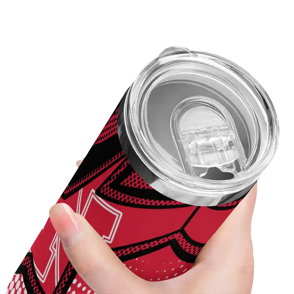 customized-nebraska-cornhuskers-web-stripes-red-white-skinny-tumbler-high-quality.webp
