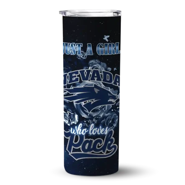 customized nevada wolf pack rose romance blue black skinny tumbler best selling
