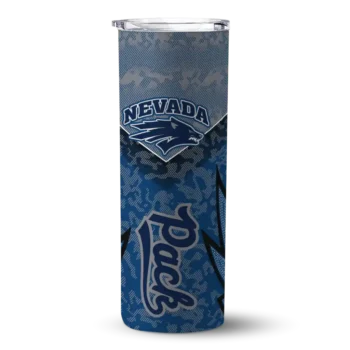 Nevada Wolf Pack Tumber - Customized Spiral Burst Print Skinny Blue