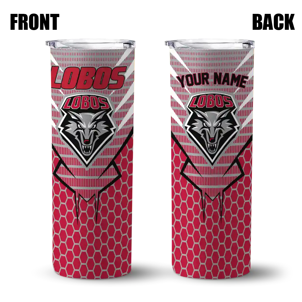 customized-new-mexico-lobos-chevron-stripes-red-skinny-tumbler-fashion-forward.webp