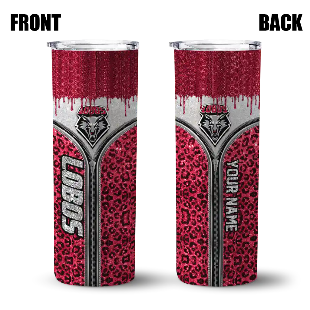 customized-new-mexico-lobos-sparkle-drip-red-skinny-tumbler-fashion-forward.webp