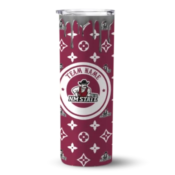 Customized New Mexico State Aggies Camo Streak Crimson Skinny Tumbler