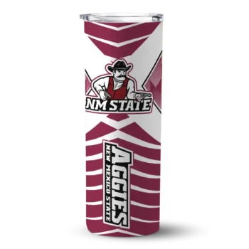 Customized New Mexico State Aggies Camo Texture Crimson Skinny Tumbler