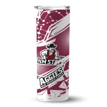 Customized New Mexico State Aggies Helmet Clash Crimson Skinny Tumbler