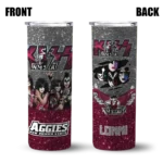customized-new-mexico-state-aggies-kiss-band-white-skinny-tumbler-best-selling.webp