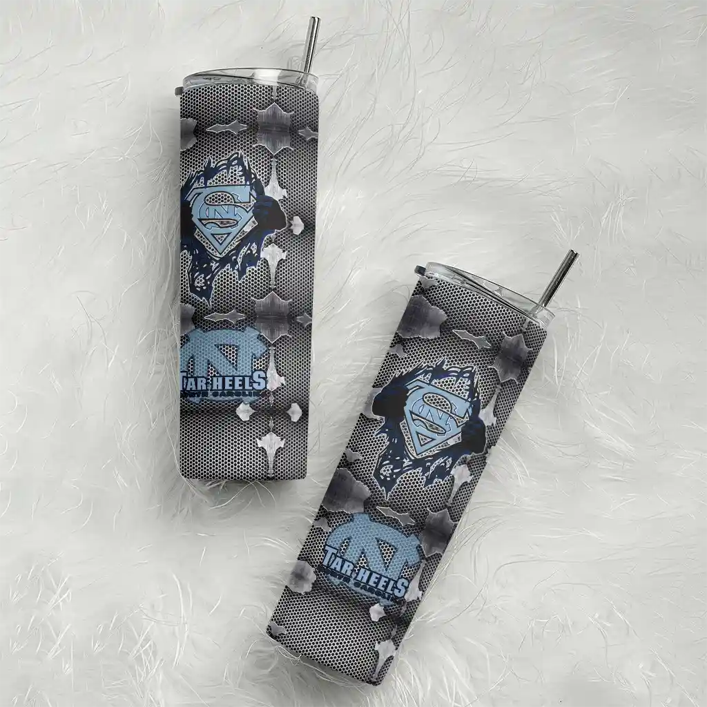 customized-north-carolina-tar-heels-chevron-v-light-blue-gray-skinny-tumbler-top-rated.webp