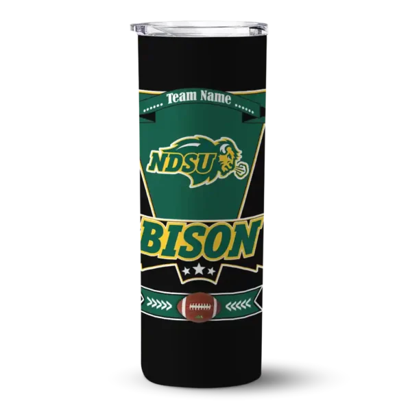 customized north dakota state bison helmet belt green black skinny tumbler best selling