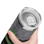 customized-north-dakota-state-bison-hexagon-honeycomb-green-black-skinny-tumbler-best-selling.webp