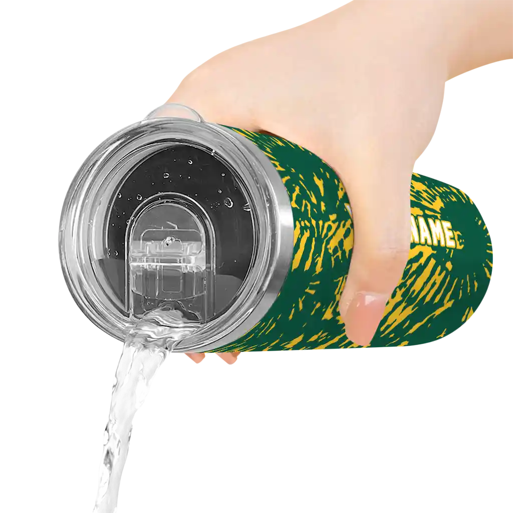 customized-north-dakota-state-bison-metallic-grid-green-skinny-tumbler-latest-model.webp