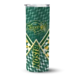 customized-north-dakota-state-bison-monogram-burst-green-white-skinny-tumbler-best-selling.webp