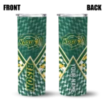 customized-north-dakota-state-bison-monogram-burst-green-white-skinny-tumbler-best-selling.webp