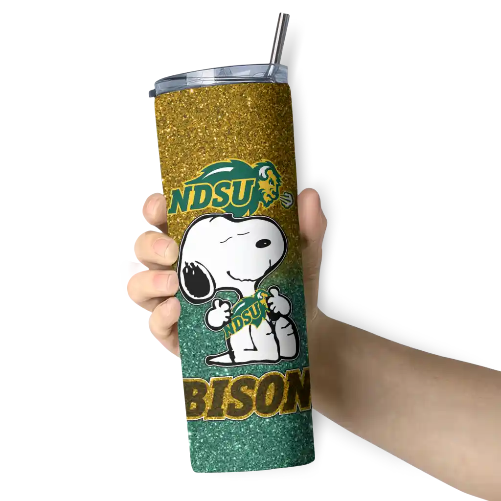 customized-north-dakota-state-bison-snoopy-attitude-green-skinny-tumbler-premium-grade.webp