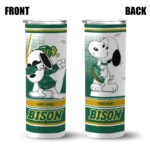 customized-north-dakota-state-bison-snoopy-dog-green-white-skinny-tumbler-best-selling.webp