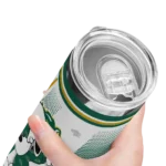 customized-north-dakota-state-bison-snoopy-dog-green-white-skinny-tumbler-best-selling.webp