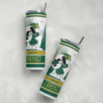 customized-north-dakota-state-bison-snoopy-dog-green-white-skinny-tumbler-best-selling.webp