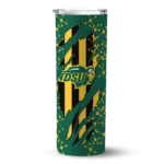 customized-north-dakota-state-bison-star-pop-green-black-skinny-tumbler-best-selling.webp