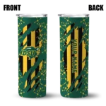 customized-north-dakota-state-bison-star-pop-green-black-skinny-tumbler-best-selling.webp