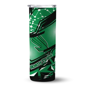 Customized North Texas Mean Green Helmet Clash Green Skinny Tumbler