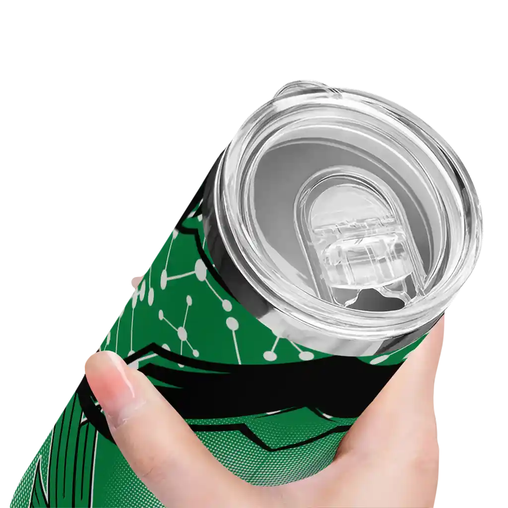 customized-north-texas-mean-green-helmet-clash-green-skinny-tumbler-high-quality.webp