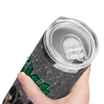 customized-north-texas-mean-green-kiss-band-black-skinny-tumbler-best-selling.webp