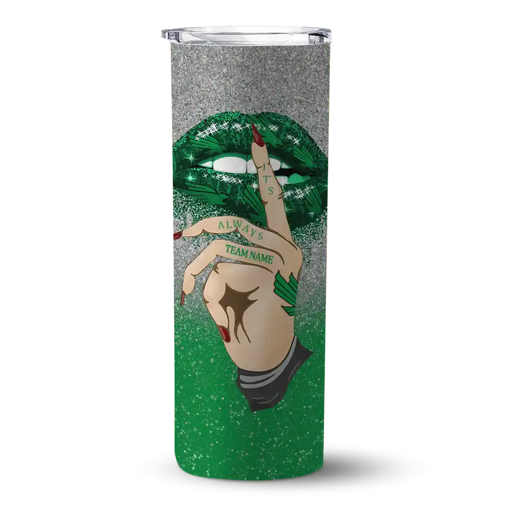 customized-north-texas-mean-green-sparkle-lips-green-skinny-tumbler-best-selling.webp customized north texas mean green sparkle lips green skinny tumbler best selling