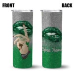 customized-north-texas-mean-green-sparkle-lips-green-skinny-tumbler-best-selling.webp