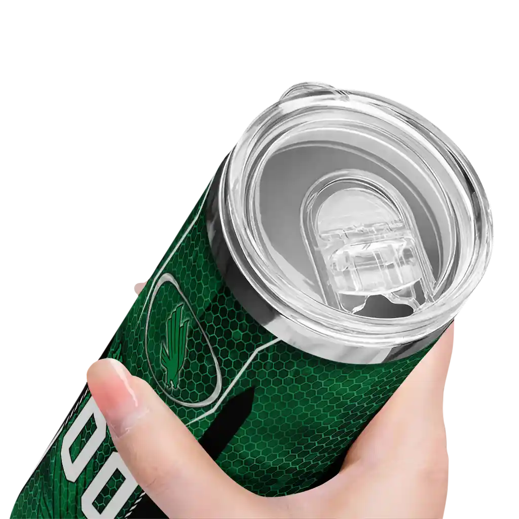 customized-north-texas-mean-green-stacked-diamond-green-skinny-tumbler-high-quality.webp