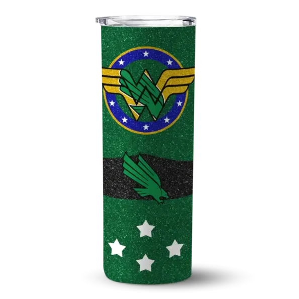 customized north texas mean green star cluster green skinny tumbler best selling