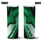 customized-north-texas-mean-green-web-stripes-green-white-skinny-tumbler-best-selling.webp