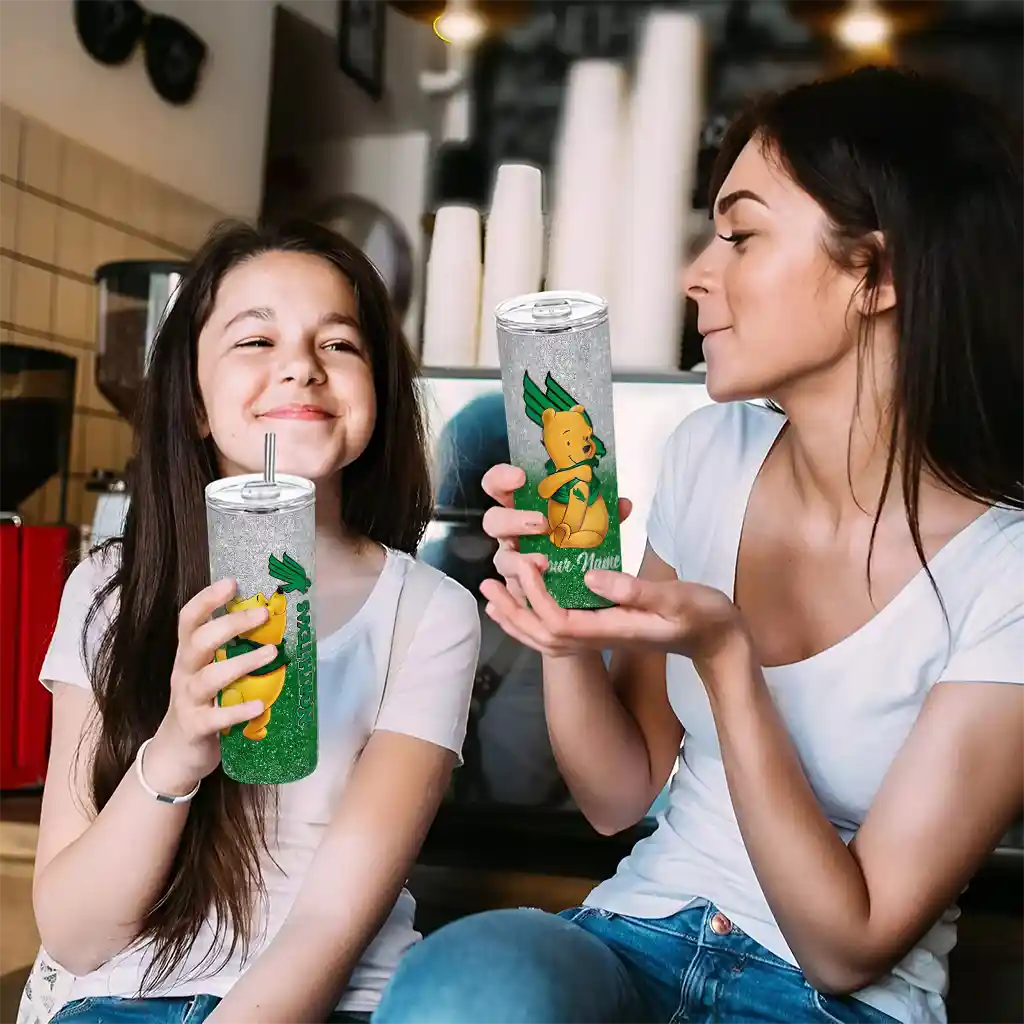 customized-north-texas-mean-green-winnie-the-pooh-green-gray-skinny-tumbler-trendy.webp