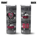 customized-northern-illinois-huskies-chevron-v-red-gray-skinny-tumbler-best-selling.webp
