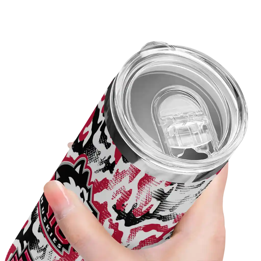 customized-northern-illinois-huskies-claw-marks-red-white-skinny-tumbler-high-quality.webp
