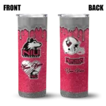 customized-northern-illinois-huskies-pixel-fade-red-skinny-tumbler-best-selling.webp
