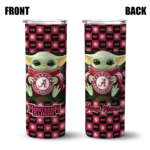customized-northern-illinois-huskies-yoda-cozy-red-black-skinny-tumbler-best-selling.webp