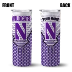 customized-northwestern-wildcats-chevron-stripes-purple-skinny-tumbler-best-selling.webp