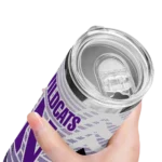 customized-northwestern-wildcats-chevron-stripes-purple-skinny-tumbler-best-selling.webp