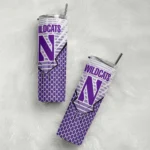 customized-northwestern-wildcats-chevron-stripes-purple-skinny-tumbler-best-selling.webp